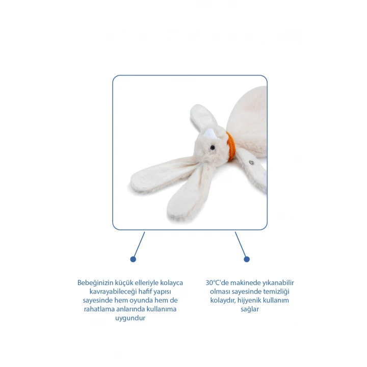 Babyjem Emzik Askılı Tavşan Uyku Arkadaşı Taş