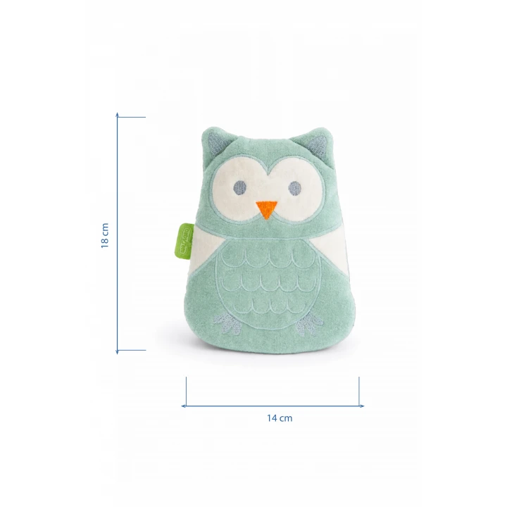 Babyjem Kiraz Çekirdekli Baykuş Kadife Rahatlatıcı Gaz Kemeri & Gaz Yastığı - Yeşil