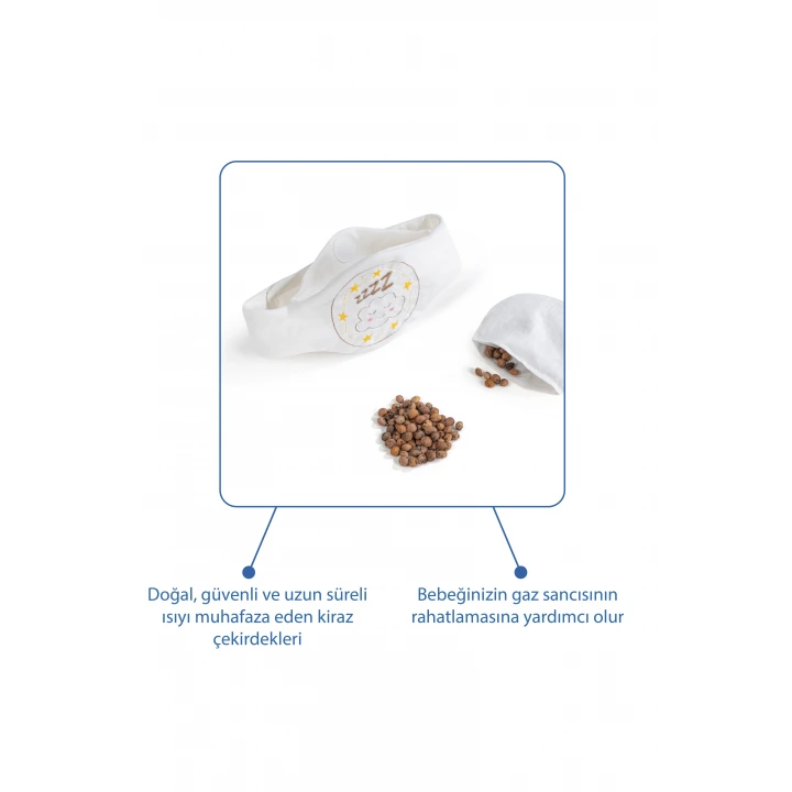 Babyjem Kiraz Çekirdekli Gaz Giderici Kemer - Ekru