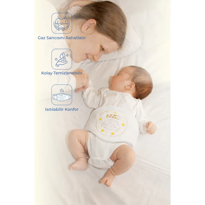 Babyjem Kiraz Çekirdekli Gaz Giderici Kemer - Ekru