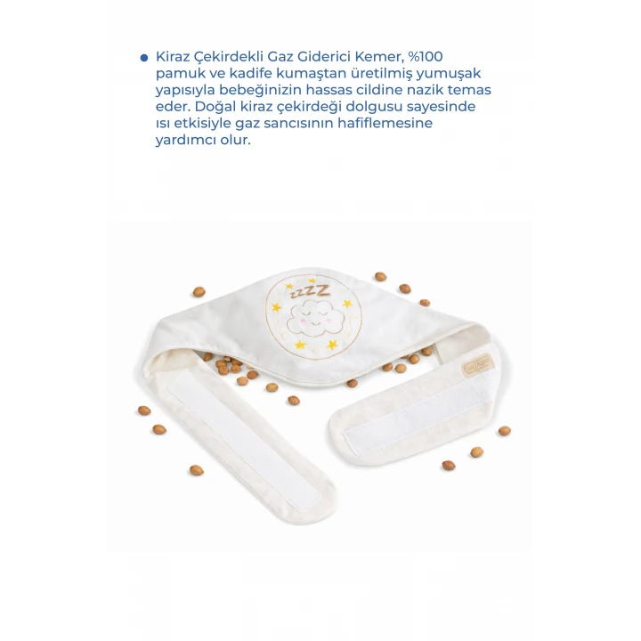 Babyjem Kiraz Çekirdekli Gaz Giderici Kemer - Ekru