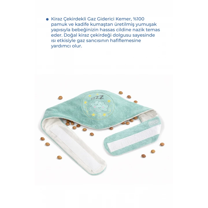 Babyjem Kiraz Çekirdekli Gaz Giderici Kemer - Yeşil