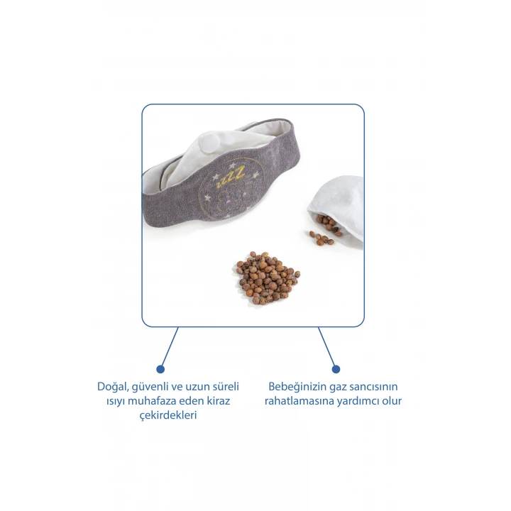 Babyjem Kiraz Çekirdekli Gaz Giderici Kemer - Gri