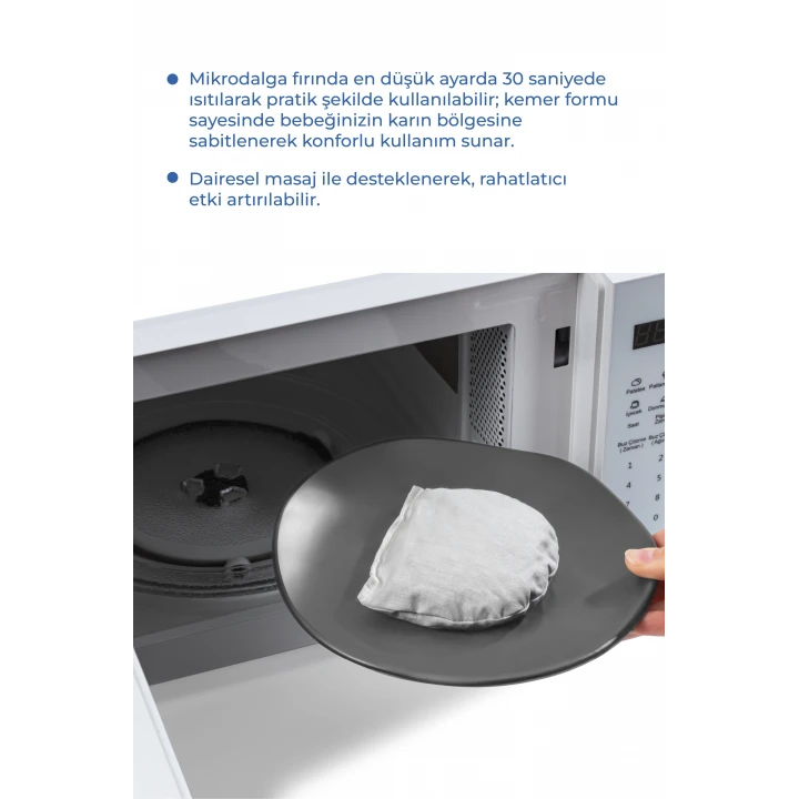 Babyjem Kiraz Çekirdekli Gaz Giderici Kemer - Gri