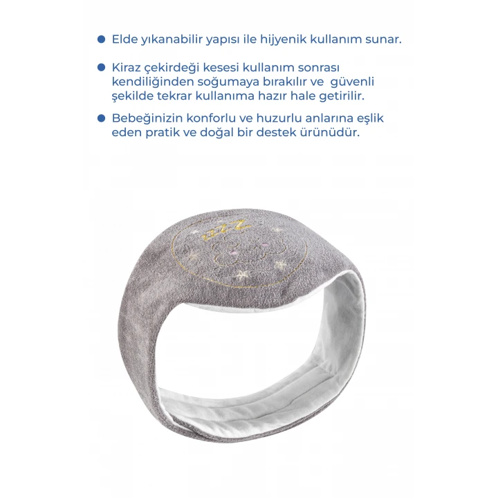 Babyjem Kiraz Çekirdekli Gaz Giderici Kemer - Gri
