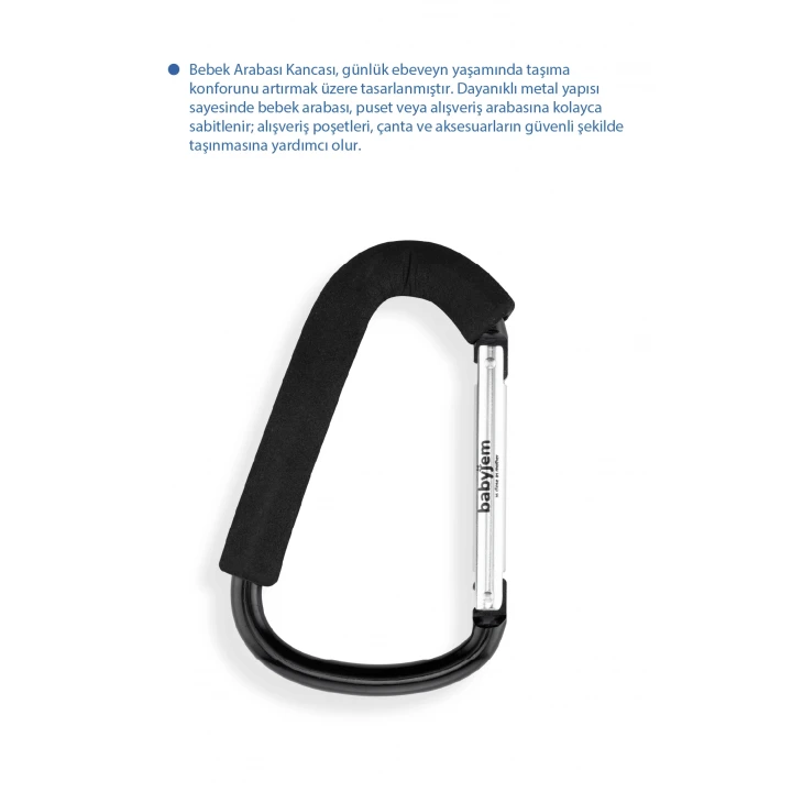 Babyjem Klipsli Bebek Arabası Kancası XL