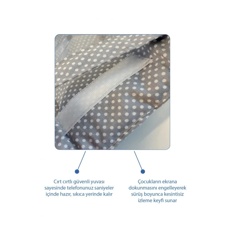 Babyjem Araç Içi Telefon Askılığı Gri Puanlı