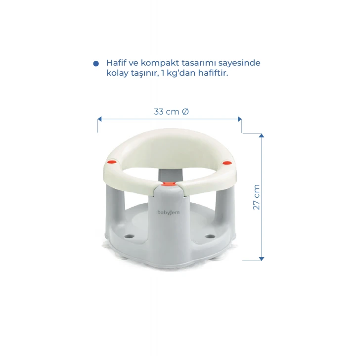 Babyjem Önden Açılır Banyo & Mama Oturağı Kum Beji