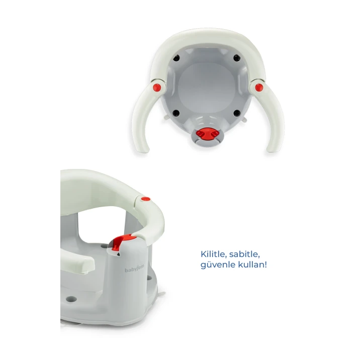 Babyjem Önden Açılır Banyo & Mama Oturağı Kum Beji