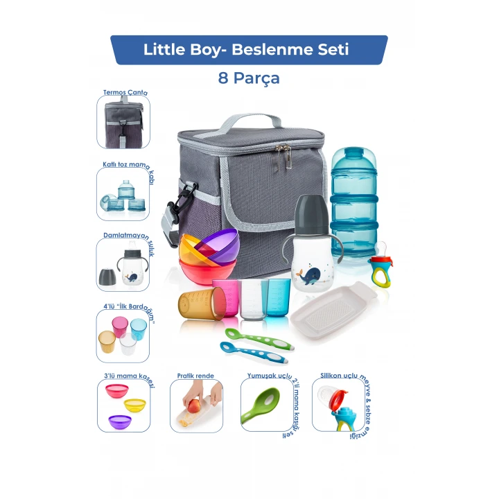 Babyjem Bebek Hediye Beslenme Seti Little Boy 8 Parça