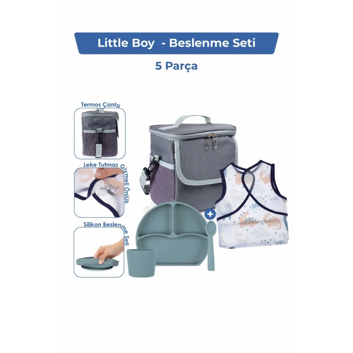Babyjem Bebek Hediye Beslenme Seti Little Boy 5 Parça