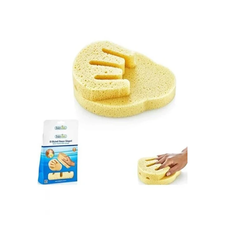 Babyjem Yumuşak Soft El Biçimli Bebek Yıkama Banyo Süngeri