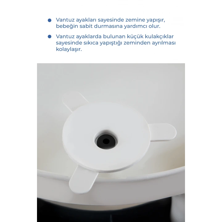 Babyjem Yandan Açılır Banyo ve Mama Oturağı & Hediye Minderli 2li Set Antrasit