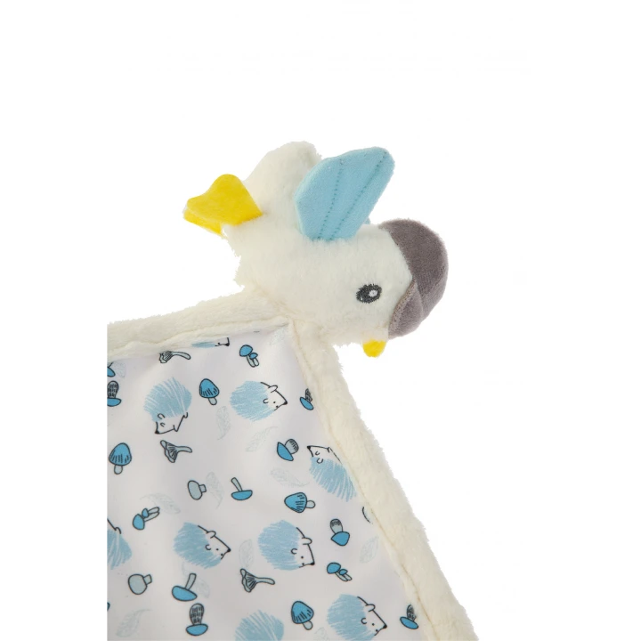 Babyjem 926 Birdy Diş Kaşıyıcılı + Silikon Emzik Hediyeli Uyku Arkadaşım Mavi 