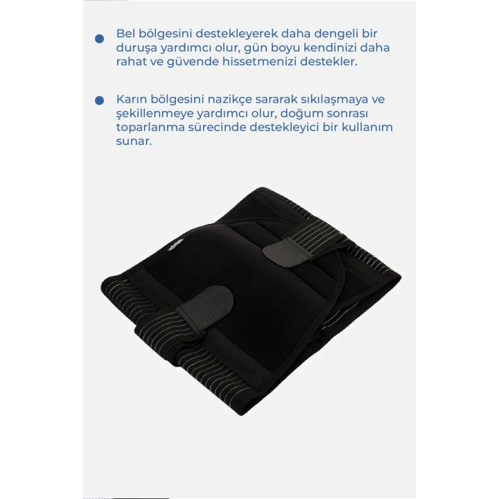 Babyjem Doğum Sonrası Balenli Korse Siyah L-XL