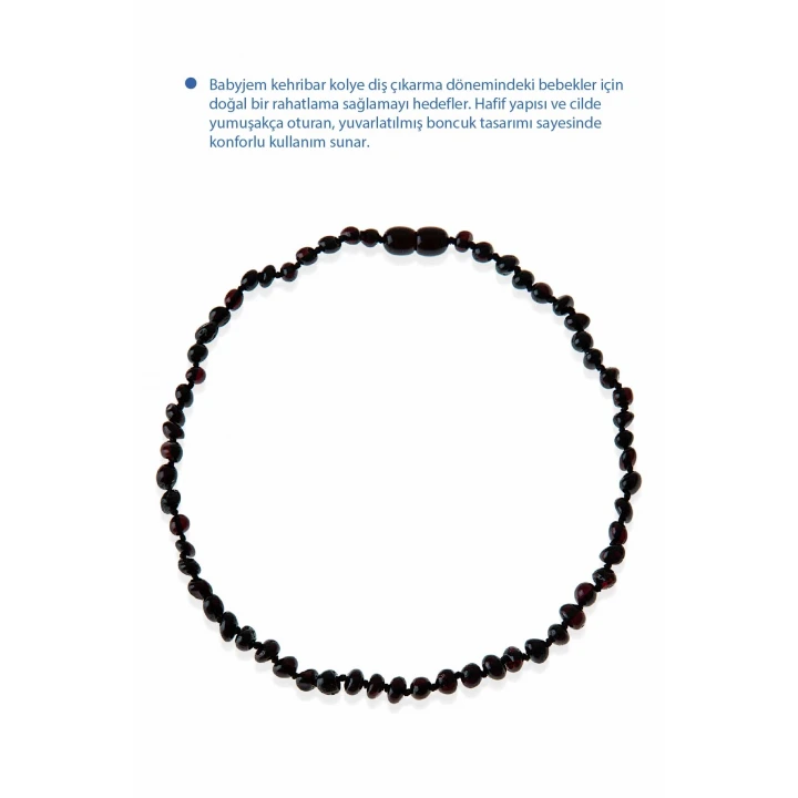 Babyjem Orjinal Sertifikalı Kehribar Bebek Kolyesi Vişne