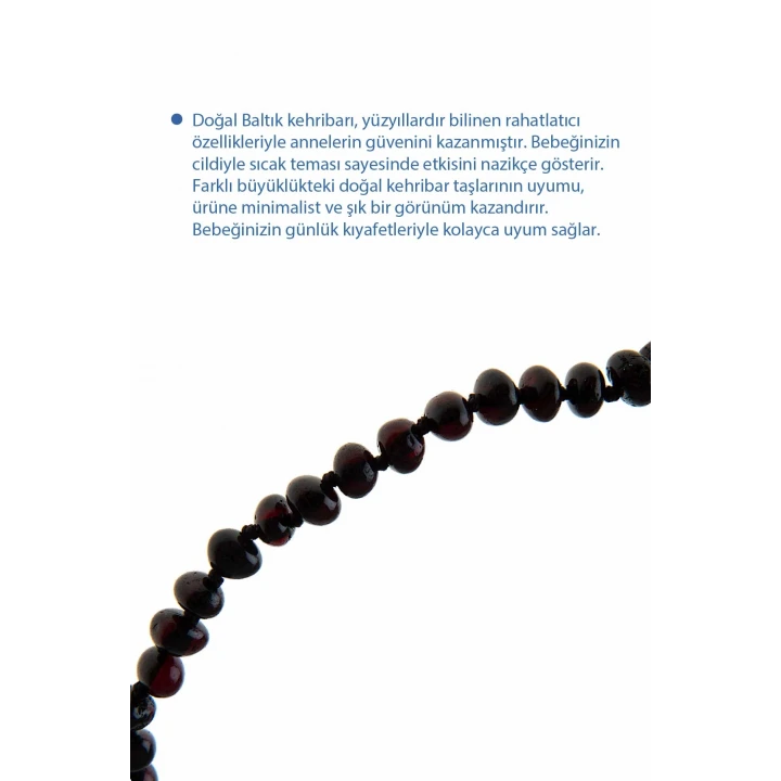 Babyjem Orjinal Sertifikalı Kehribar Bebek Kolyesi Vişne