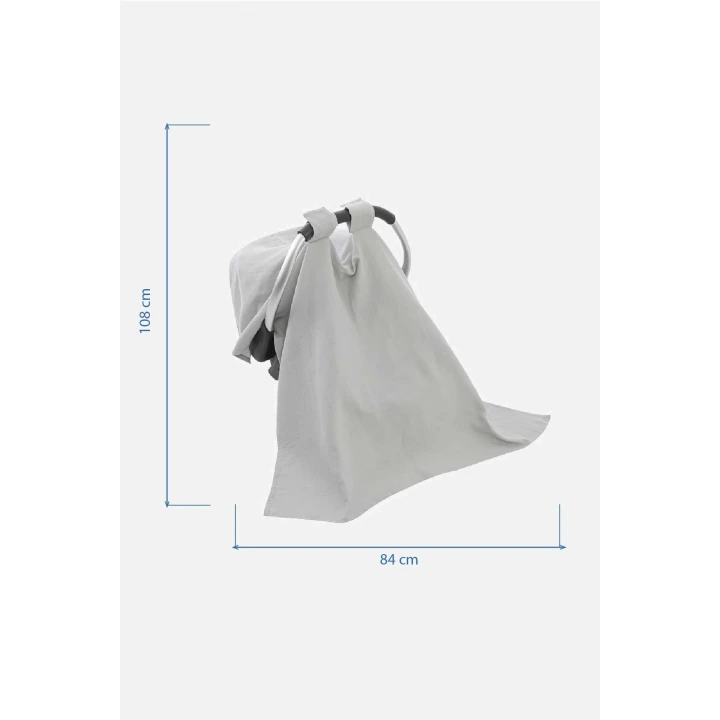 Babyjem Çok Amaçlı Müslin Ana Kucağı Örtüsü Gri