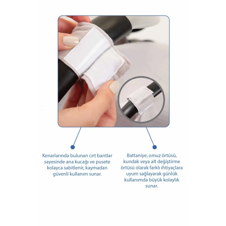 Babyjem Çok Amaçlı Müslin Ana Kucağı Örtüsü Gri