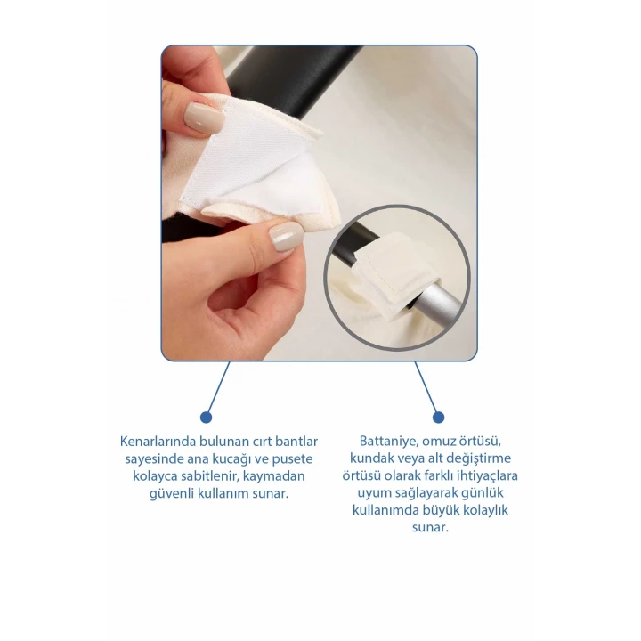 Babyjem Müslin Çok Amaçlı Ana Kucağı Örtüsü Ekru