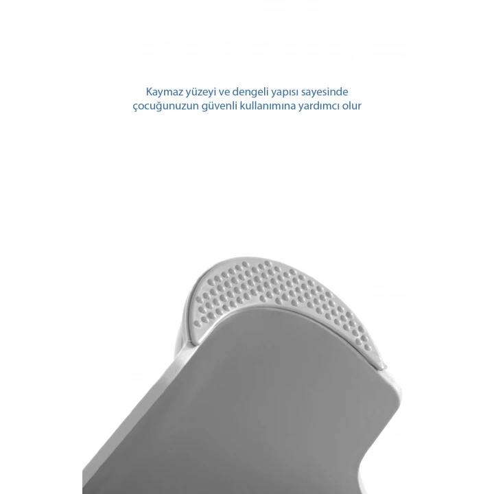 Babyjem Kaydırmaz Bebek Katlı Basamağı Gri