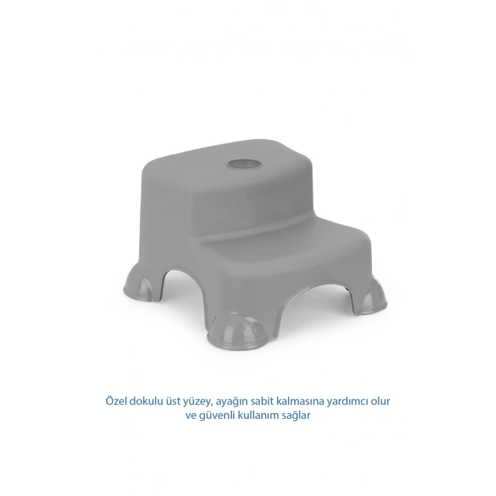 Babyjem Kaydırmaz Bebek Katlı Basamağı Gri