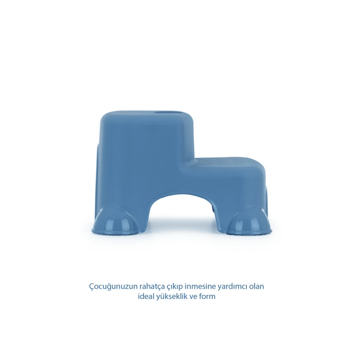 Babyjem Kaydırmaz Bebek Katlı Basamağı İndigo Mavi