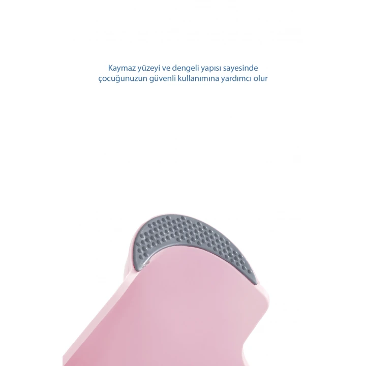 Babyjem Kaydırmaz Bebek Katlı Basamağı Soft Pembe