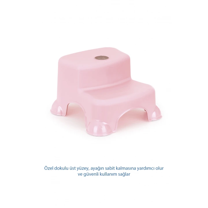 Babyjem Kaydırmaz Bebek Katlı Basamağı Soft Pembe