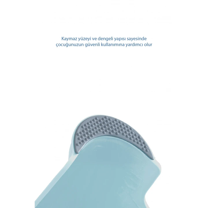 Babyjem Kaydırmaz Bebek Katlı Basamağı Soft Mavi