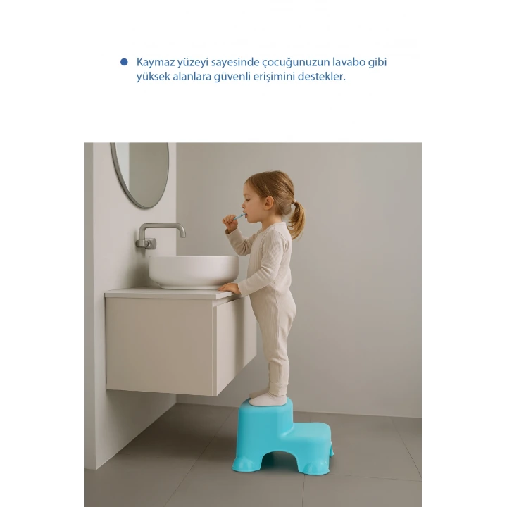 Babyjem Kaydırmaz Bebek Katlı Basamağı Mint Yeşili