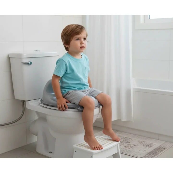 Babyjem Soft Kaymaz Klozet Adaptörü New Soft Gri