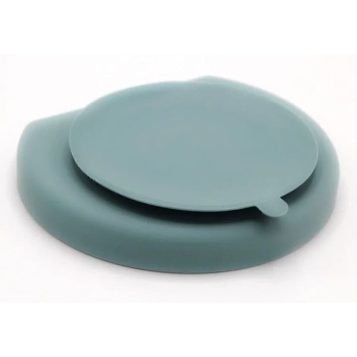 Babyjem Vakum Tabanlı Sabitlenebilir Silikon Tabak Yeşil