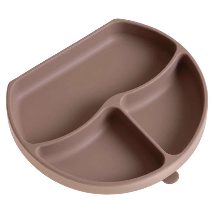 Babyjem Vakum Tabanlı Sabitlenebilir Silikon Tabak Latte