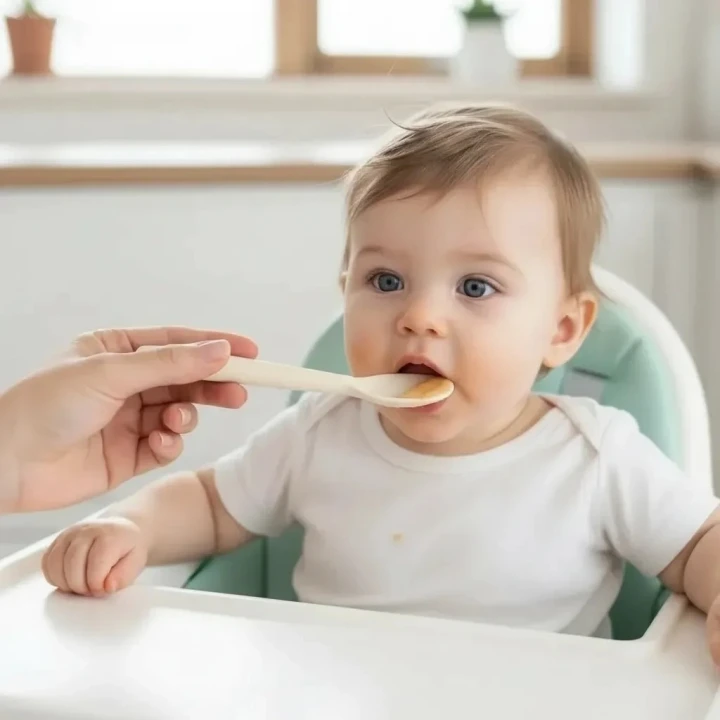 Babyjem Yumuşak Uçlu Silikon Kaşık Ekru