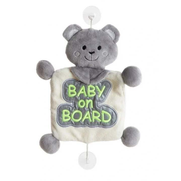 Babyjem Reflektörlü Arabada Bebek Var Aparatı Gri