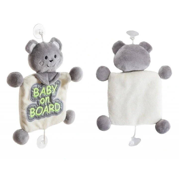 Babyjem Reflektörlü Arabada Bebek Var Aparatı Gri