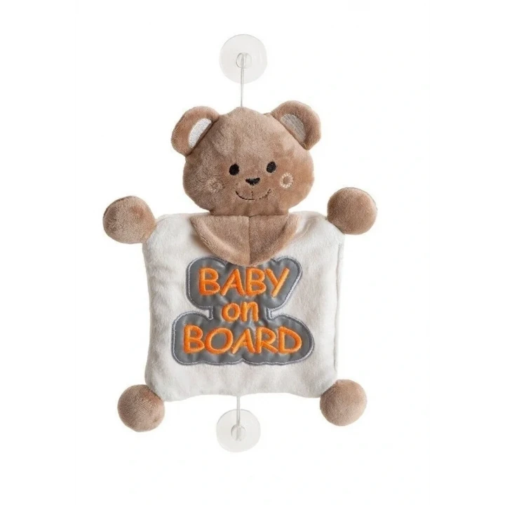 Babyjem Reflektörlü Arabada Bebek Var Aparatı Kahve