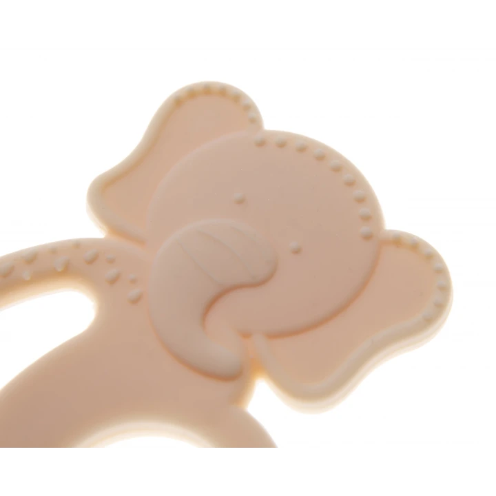 Babyjem Silikon Fil Diş Kaşıyıcı Ekru