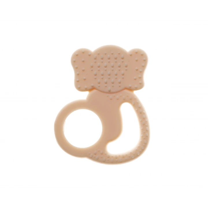 Babyjem Silikon Fil Diş Kaşıyıcı Ekru