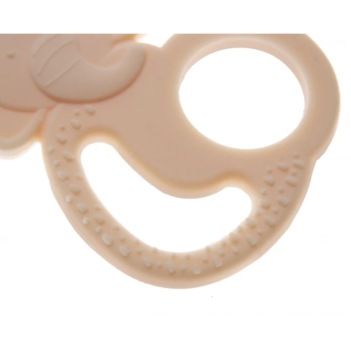 Babyjem Silikon Fil Diş Kaşıyıcı Ekru