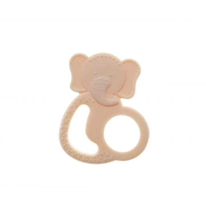 Babyjem Silikon Fil Diş Kaşıyıcı Ekru