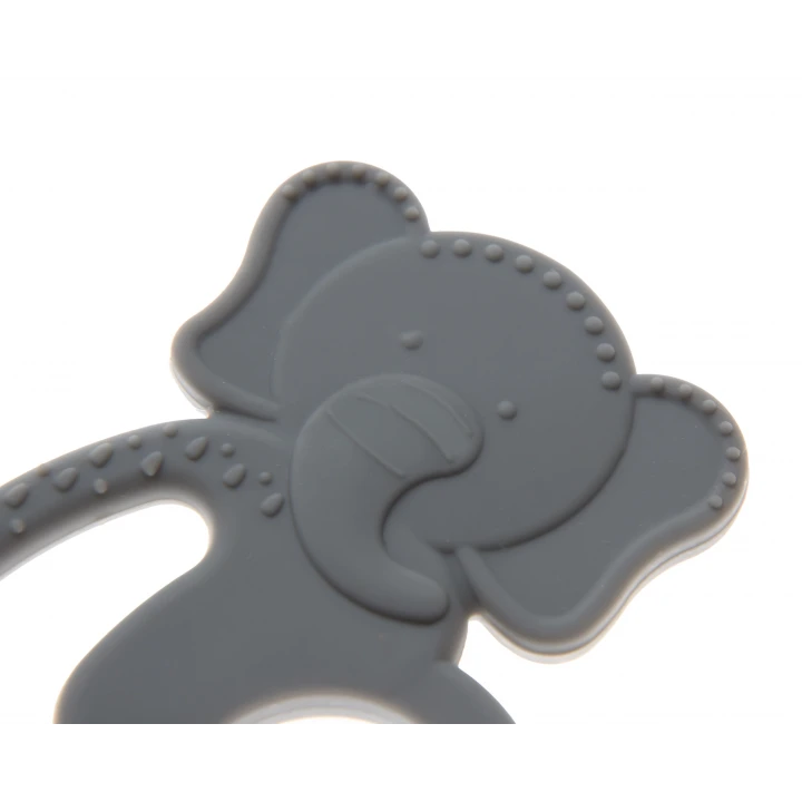 Babyjem Silikon Fil Diş Kaşıyıcı Gri