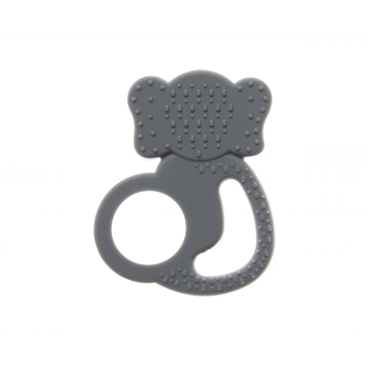 Babyjem Silikon Fil Diş Kaşıyıcı Gri