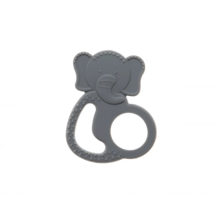 Babyjem Silikon Fil Diş Kaşıyıcı Gri