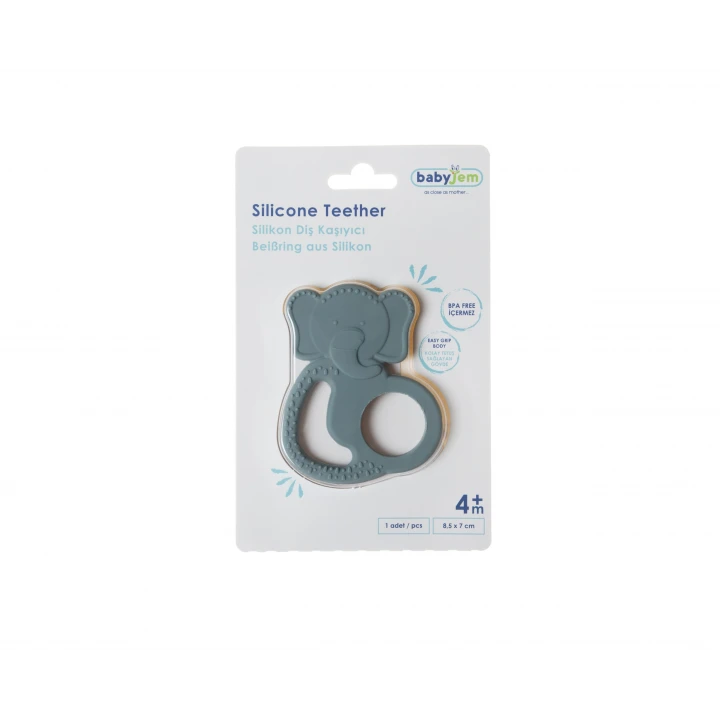 Babyjem Silikon Fil Diş Kaşıyıcı Mint