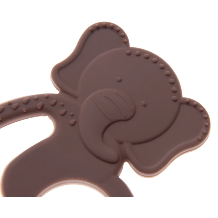 Babyjem Silikon Fil Diş Kaşıyıcı Mocha