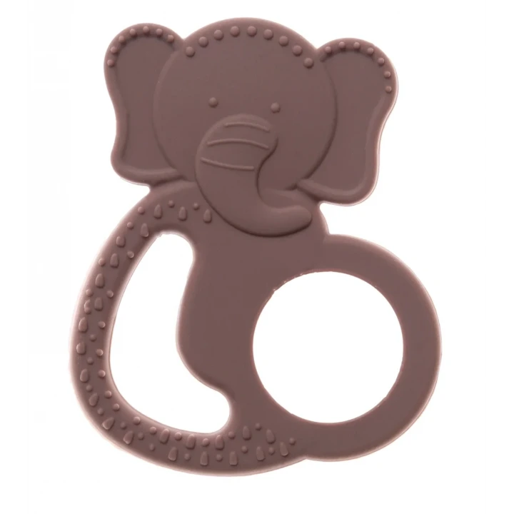 Babyjem Silikon Fil Diş Kaşıyıcı Mocha