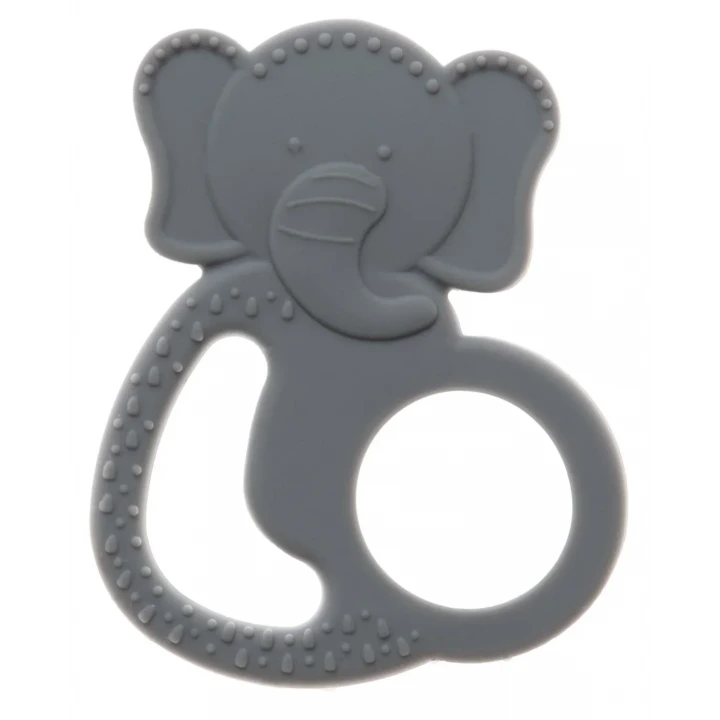 Babyjem Silikon Fil Diş Kaşıyıcı Gri
