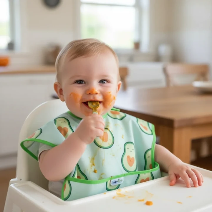 Babyjem Baskılı Blw Kolsuz Mama Önlüğü Avakado Desen